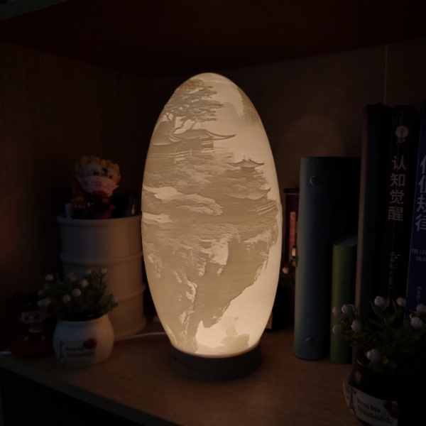 AI智能设计+3D打印创意灯饰 | 古风图腾极简风格 | 免费STL文件下载 | 实物实拍展示